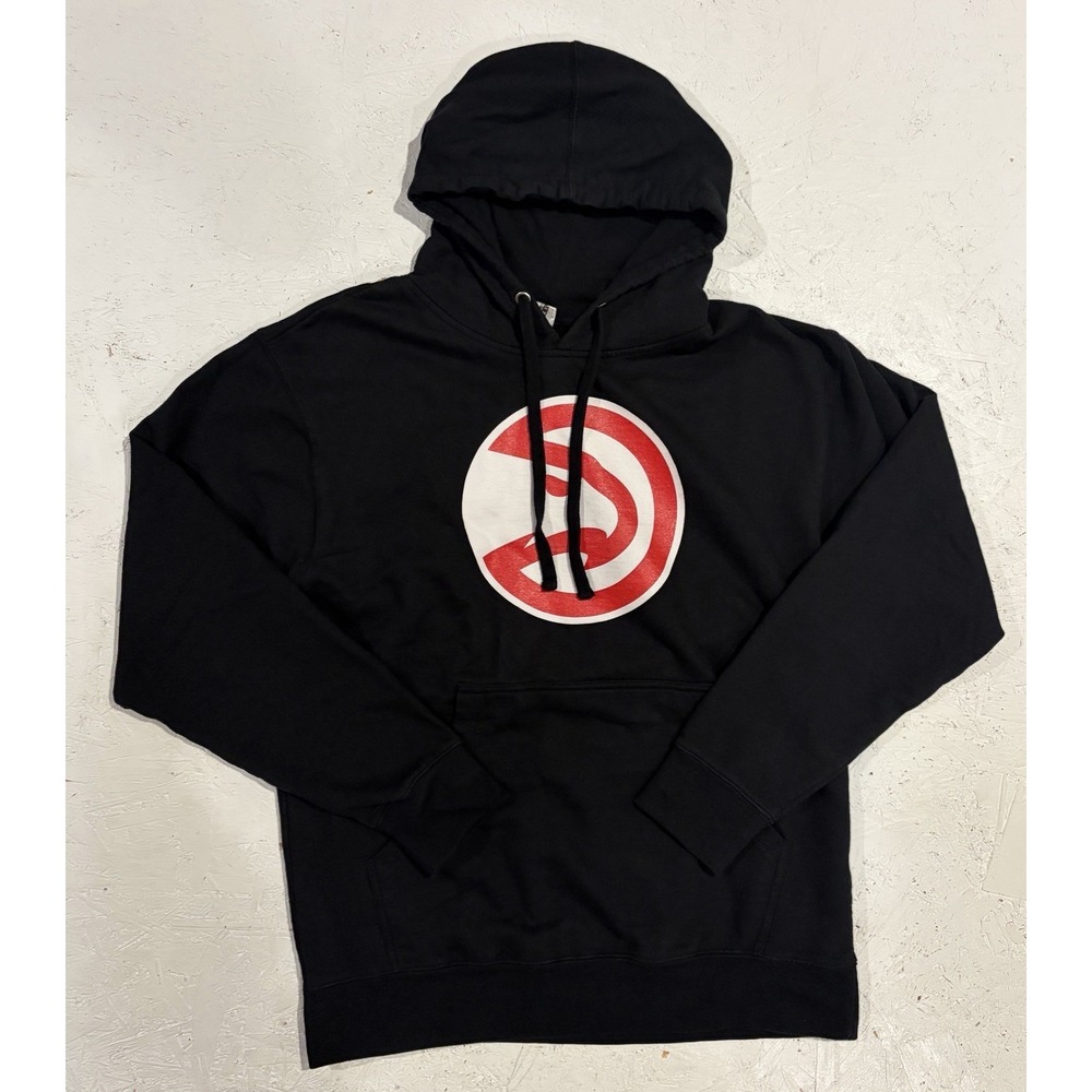 Atlanta Hawks Hoodie Men's M Black ATL Trae Young 11 Logo Pullover Sweatshirt